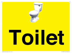 Toilet Sign Dementia Friendly Yellow
